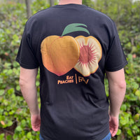 Peach - Black Heavyweight T-Shirt