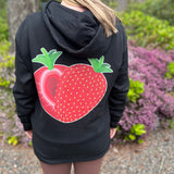 Strawberry - Black Mid-Weight Hoodie