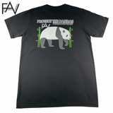 Panda - Black Organic Heavyweight T-Shirt