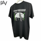 Panda - Black Organic Heavyweight T-Shirt