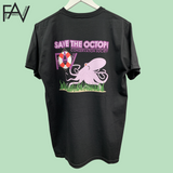 Octopus - Black Organic Heavyweight T-Shirt