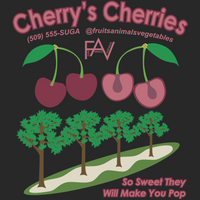 Cherry - Black Organic Heavyweight T-Shirt