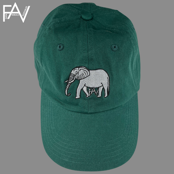 Elephant - Green Dad Hat