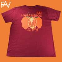 Habanero - Burgundy Heavyweight T-Shirt