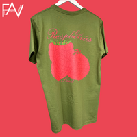 Raspberry - Olive Heavyweight T-Shirt