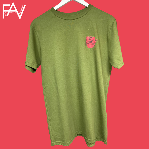 Raspberry - Olive Heavyweight T-Shirt