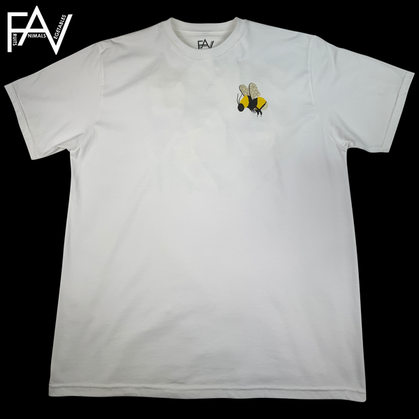 Bee - White Organic Heavyweight T-Shirt